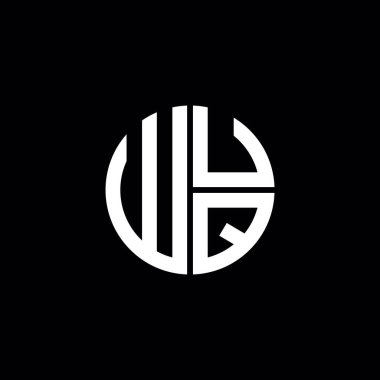 WUQ logosu WUQ simgesi WUQ harfli minimalist daire düz modern soyut logo tasarımı