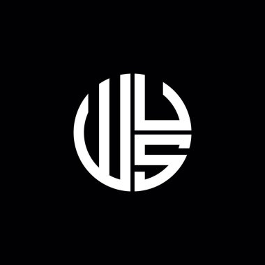 WUS logosu WUS simgesi WUS harfli minimalist daire düz modern soyut logo tasarımı