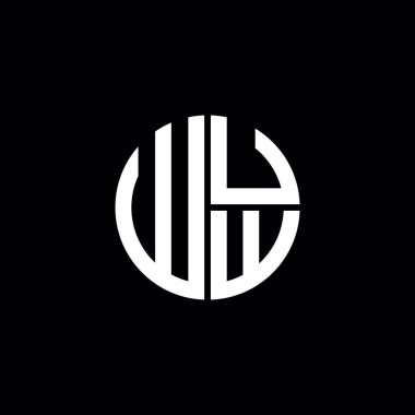 WUW logosu WUW simgesi WUW harfli minimalist daire düz modern soyut logo tasarımı