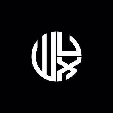WUX logosu WUX simgesi WUX harfli minimalist daire düz modern soyut logo tasarımı