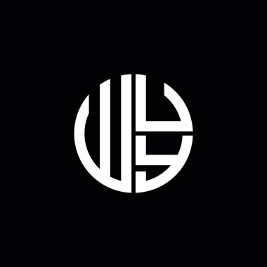 WUY logosu WUY ikonu WUY monogramı WUY harfi minimalist daire düz modern soyut logo tasarımı