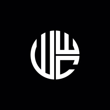 WWC logosu WWC simgesi WWC harfli minimalist daire düz modern soyut logo tasarımı
