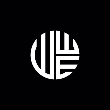 WWE logosu WWE başlığı WWE harfleri minimalist daire düz modern soyut logo tasarımı