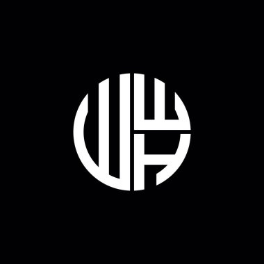 WWH logosu WWH simgesi WWH harfli minimalist daire düz modern soyut logo tasarımı