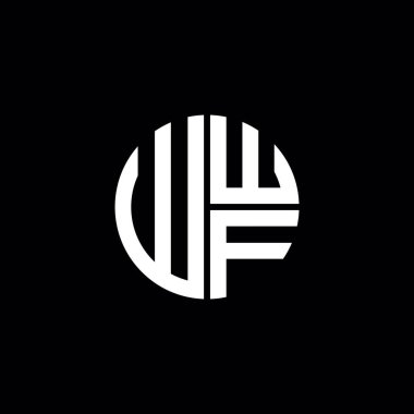 WWF logosu WWF monogramı WWF harfi minimalist daire düz modern logo tasarımı