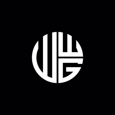 WWG logosu WWG simgesi WWG harfli minimalist daire düz modern soyut logo tasarımı