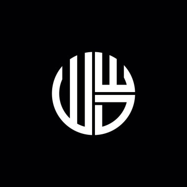 WWD logosu WWD simgesi WWD monogram WWD harf minimalist daire düz modern logo tasarımı