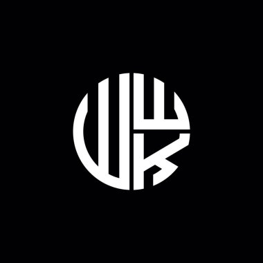 WWK logosu WWK simgesi WWK harfli minimalist daire düz modern logo tasarımı