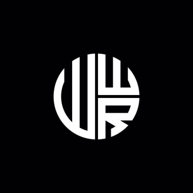 WWR logosu WWR monogramı WWR harfi minimalist daire düz modern soyut logo tasarımı