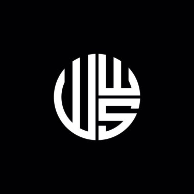 WWS logosu WWS simgesi WWS harfli minimalist daire düz modern soyut logo tasarımı