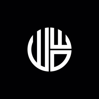 WWO logosu WWO simgesi WWO monogram 2 harf minimalist daire düz modern soyut logo tasarımı