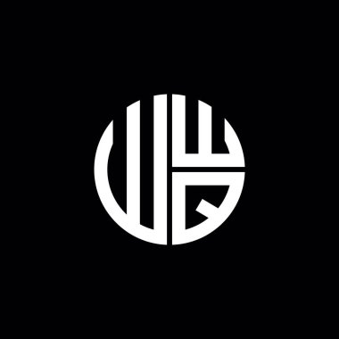 WWQ logosu WWQ simgesi WWQ harfi minimalist daire düz modern soyut logo tasarımı