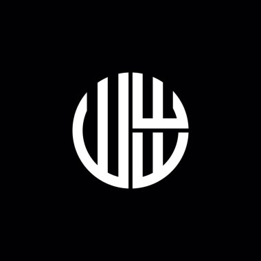 WWW logosu WWW başlığı WWW harfi minimalist daire düz modern soyut logo tasarımı