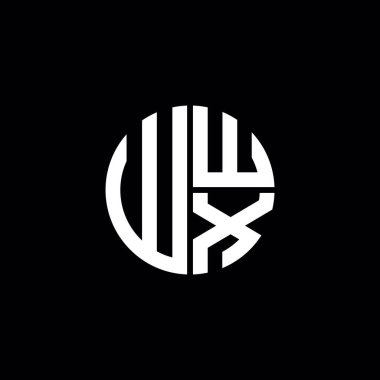 WWX logosu WWX simgesi WWX harfli minimalist daire düz modern soyut logo tasarımı