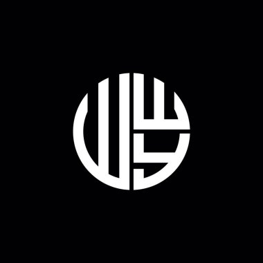 WWY logosu WWY simgesi WWY harfli minimalist daire düz modern logo tasarımı