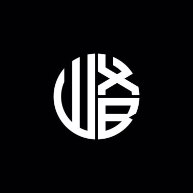 WXB logosu WXB simgesi WXB monogram WXB harfi minimalist daire düz modern soyut logo tasarımı