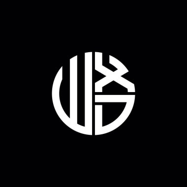 WXD logosu WXD simgesi WXD monogram WXD harf minimalist daire düz modern logo tasarımı