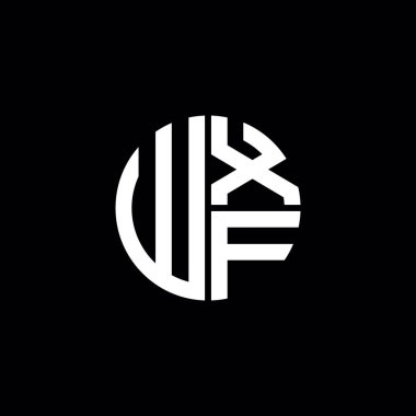 WXF logosu WXF ikonu WXF monogram WXF harfi minimalist daire düz modern soyut logo tasarımı