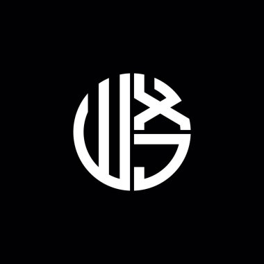 WXJ logosu WXJ simgesi WXJ monogram WXJ harfi minimalist daire düz modern soyut logo tasarımı