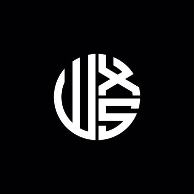 WXS logosu WXS simgesi WXS harfli minimalist daire düz modern soyut logo tasarımı