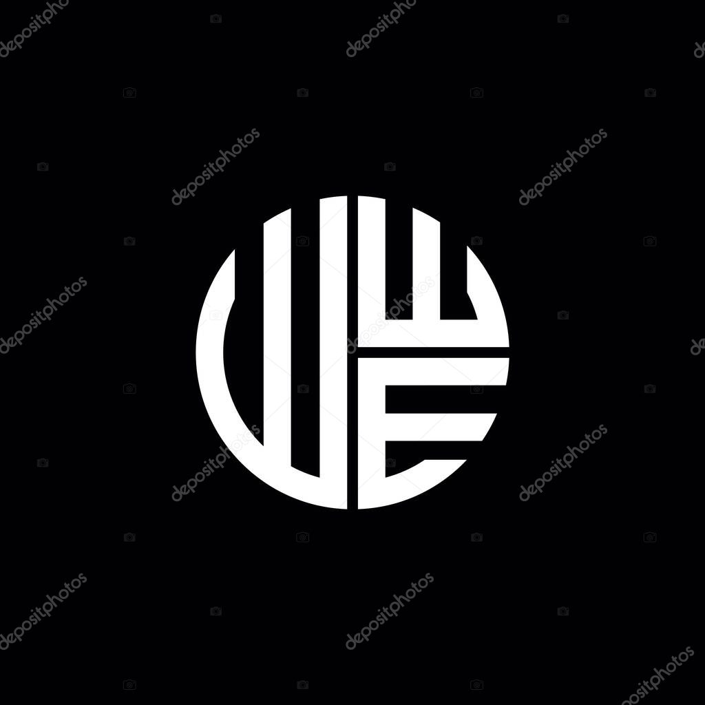 WWE logo WWE icon WWE monogram WWE letter minimalist Circle flat Unique modern abstract logo design