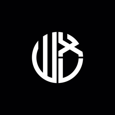 WXV logosu WXV simgesi WXV harfli minimalist daire düz modern soyut logo tasarımı