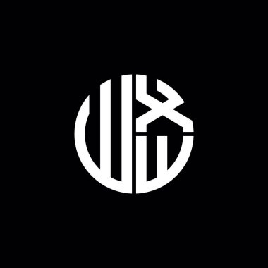 WXW logosu WXW simgesi WXW harfli minimalist daire düz modern logo tasarımı