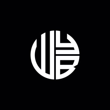 WYB logosu WYB simgesi WYB monogram WYB harfi minimalist daire düz modern soyut logo tasarımı