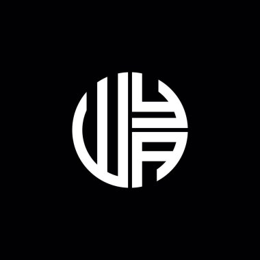 WYA logosu WYA simgesi WYA monogram WYA harfi minimalist daire düz modern soyut logo tasarımı