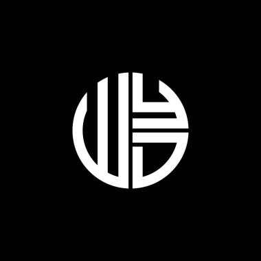 WYD logosu WYD simgesi WYD monogram WYD harfi minimalist daire düz modern soyut logo tasarımı