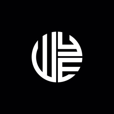 WYE logosu WYE simgesi WYE monogram WYE harfi minimalist daire düz modern soyut logo tasarımı