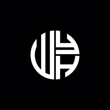 WYH logosu WYH simgesi WYH harfli minimalist daire düz modern soyut logo tasarımı