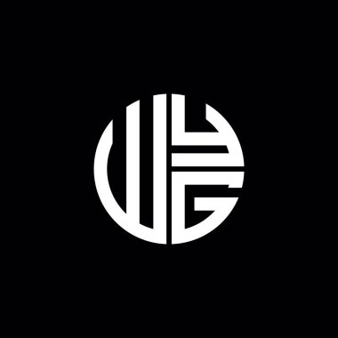 WYG logosu WYG simgesi WYG başlığı WYG harfi minimalist daire düz modern soyut logo tasarımı