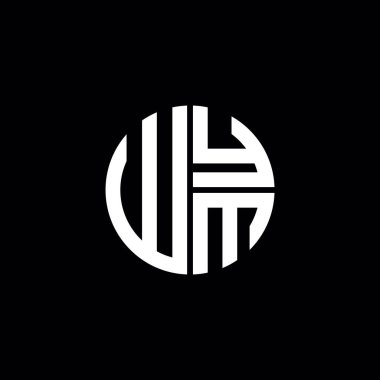 WYM logosu WYM simgesi WYM harfli minimalist daire düz modern soyut logo tasarımı