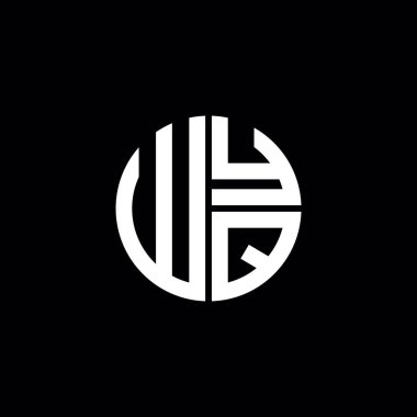WYQ logosu WYQ simgesi WYQ monogram WYQ harfi minimalist daire düz modern soyut logo tasarımı