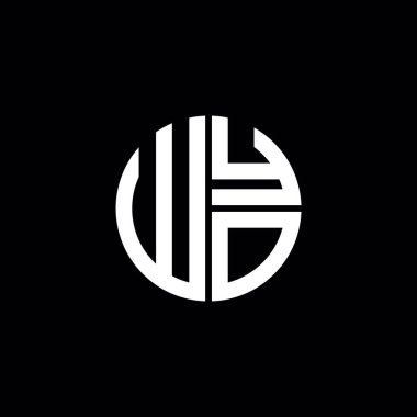 WYO logosu WYO ikonu WYO monogram WYO harfi minimalist daire düz modern soyut logo tasarımı