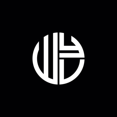 WYV logosu WYV simgesi WYV harfli minimalist daire düz modern soyut logo tasarımı