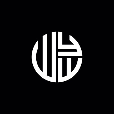WYW logosu WYW simgesi WYW harfli minimalist daire düz modern soyut logo tasarımı