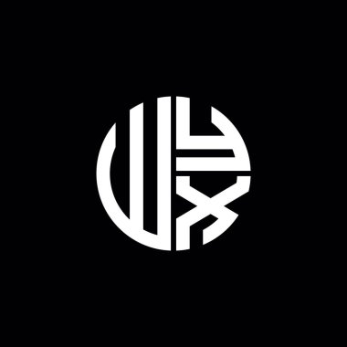 WYX logosu WYX simgesi WYX harfli minimalist daire düz modern soyut logo tasarımı