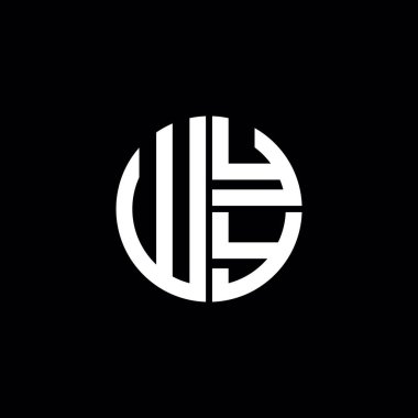 WYY logosu WYY simgesi WYY harfli minimalist daire düz modern soyut logo tasarımı