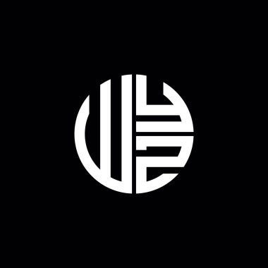 WYZ logosu WYZ simgesi WYZ harfli minimalist daire düz modern soyut logo tasarımı