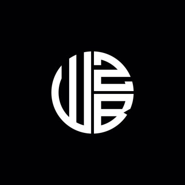 WZB logosu WZB simgesi WZB başlığı WZB harfi minimalist daire düz modern soyut logo tasarımı