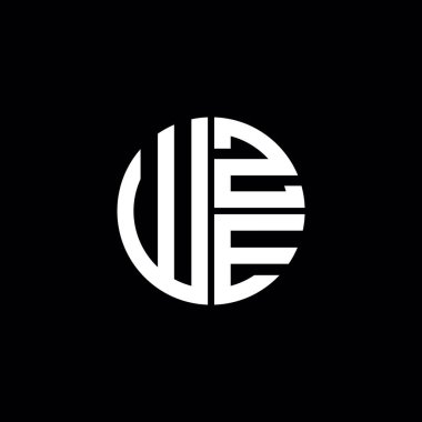 WZE logosu WZE simgesi WZE harfli minimalist daire düz modern soyut logo tasarımı