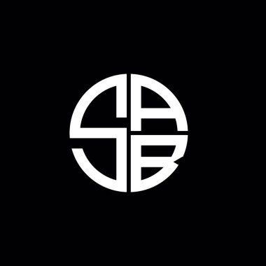 SAB logosu SAB simgesi SAB başlığı SAB harfi minimalist daire düz modern soyut logo tasarımı