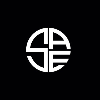 Logo SAE simgesi SAE monogram SAE harfi minimalist daire düz modern soyut logo tasarımı