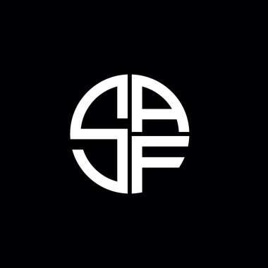 SAF simgesi SAF simgesi SAF harfi minimalist daire düz modern soyut logo tasarımı