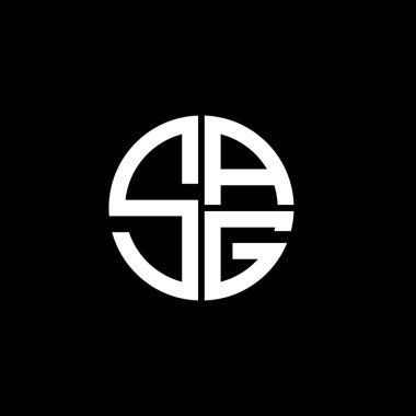 SAG logosu SAG başlığı SAG harfi minimalist daire düz modern soyut logo tasarımı