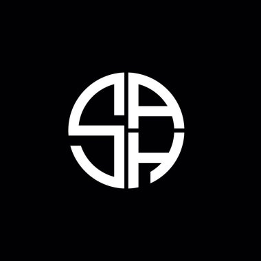 SAH logosu SAH simgesi SAH harfli minimalist daire düz modern soyut logo tasarımı