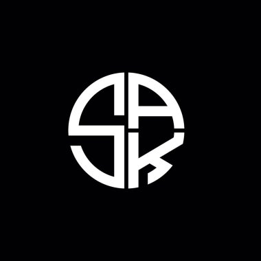 SAK logosu SAK simgesi SAK harfi minimalist daire düz modern soyut logo tasarımı