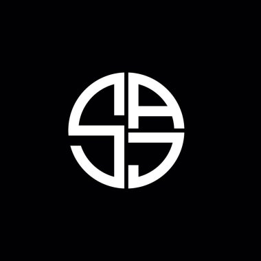 SAJ logosu SAJ simgesi SAJ harfi minimalist daire düz modern soyut logo tasarımı